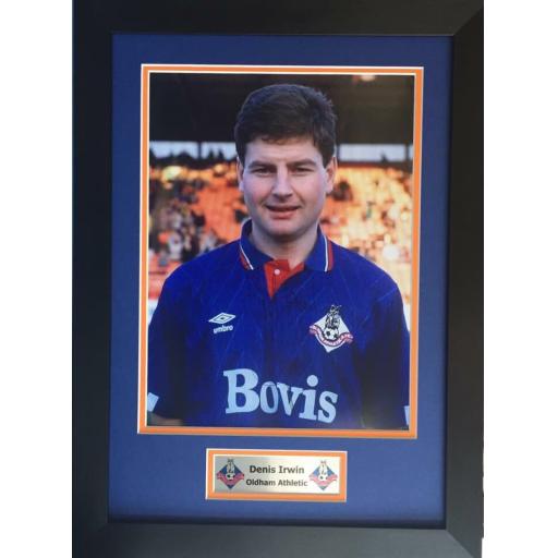 Denis Irwin Oldham Athletic Signed Framed Photo Display