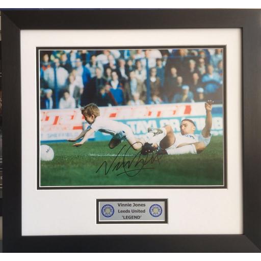 Vinnie Jones Leeds United Signed Photo Display