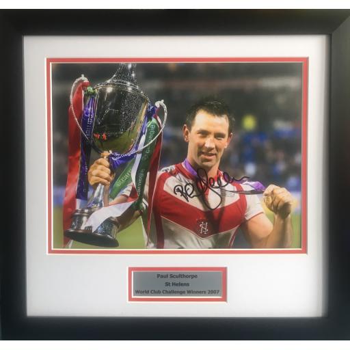 Paul Sculthorpe Signed St Helens Photo Display