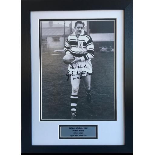 Johnny Whiteley Signed Framed Hull FC Photo Display