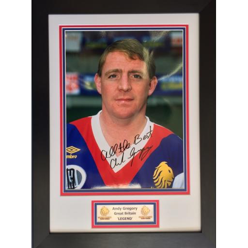 Andy Gregory Signed Great Britain Photo Display