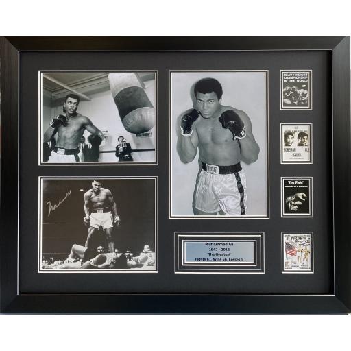Muhammad Ali Signed Photo Display