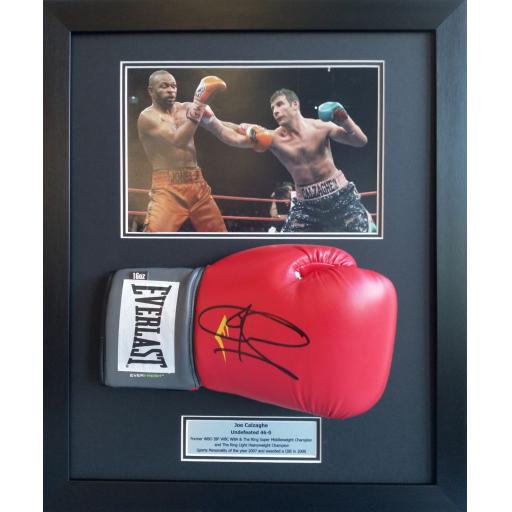 Joe Calzaghe Signed Boxing Glove Red Display