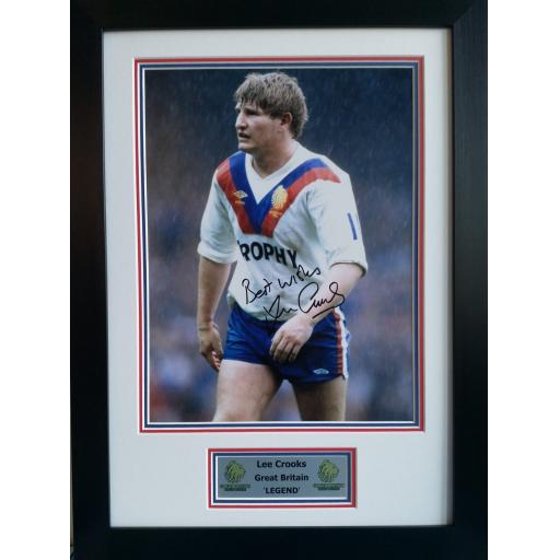 Lee Crooks Signed Great Britain Photo Display