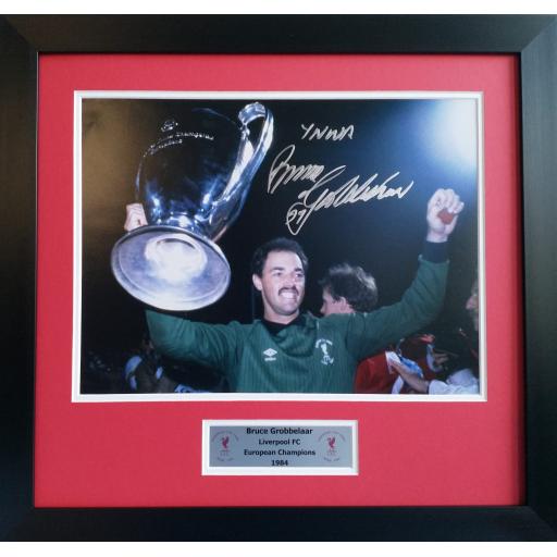 Signed Bruce Grobbelaar Liverpool Photo Display