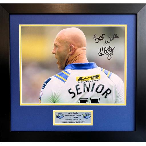 Keith Senior Signed Leeds Rhinos Photo Display