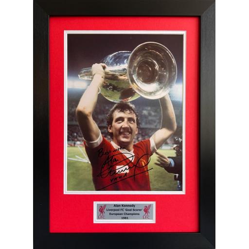 Alan Kennedy Signed Liverpool Photo Display