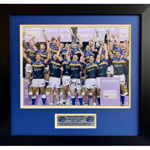 Kevin Sinfield Leeds Rhinos Signed 2015 Grand Final Photo Display