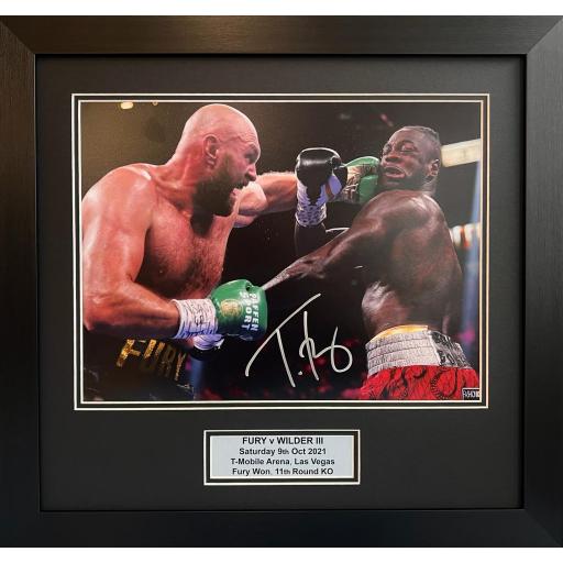 Tyson Fury Signed Photo Display