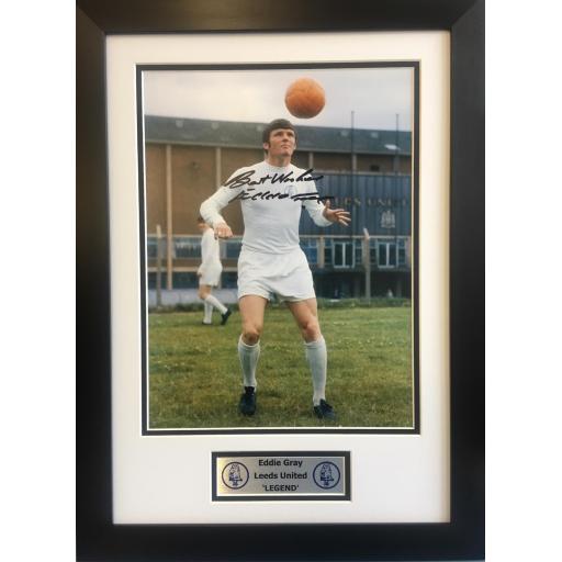 Eddie Gray Leeds United Signed Photo Display