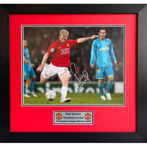 Paul Scholes Signed Photo Manchester United Display
