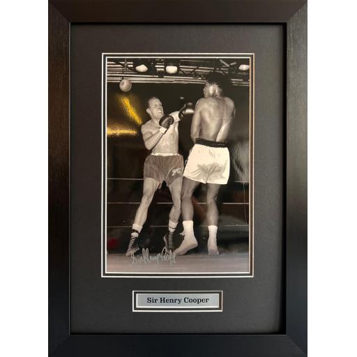 Sir Henry Cooper Signed Photo Display