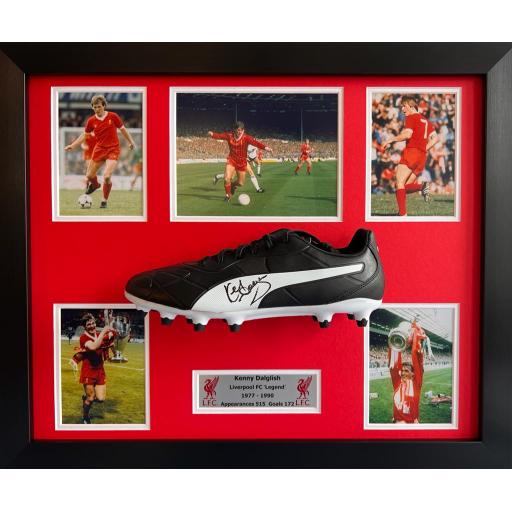Kenny Dalglish Liverpool FC Signed Boot Display