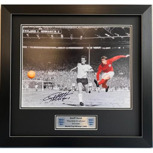 Geoff Hurst England 66 Signed Photo Display
