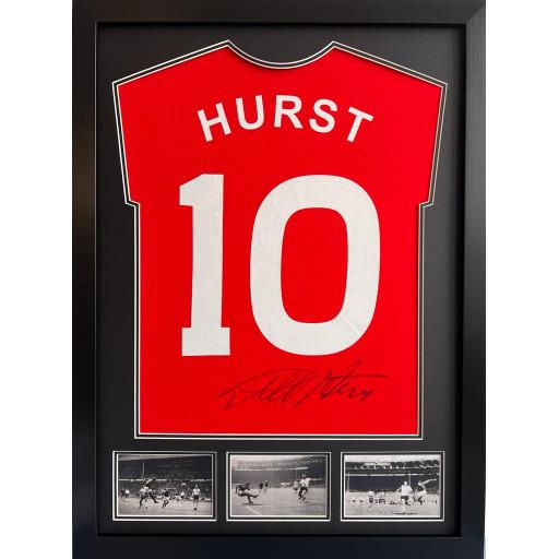 Geoff Hurst Signed England Shirt 1966 Display