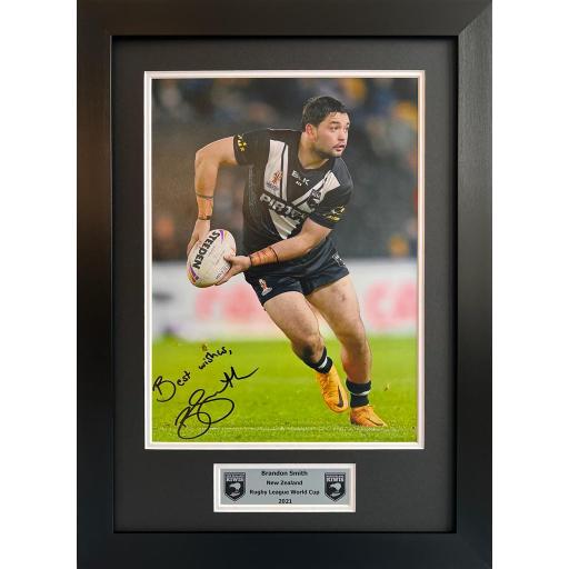 Brandon Smith Signed New Zealand Photo Display