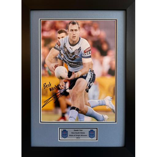 Isaah Yeo Signed New South Wales Photo Display