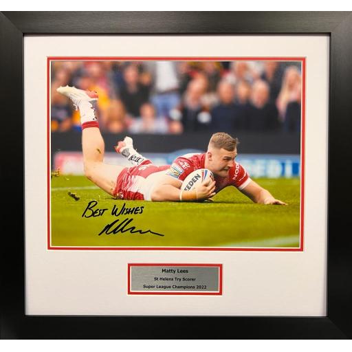 Matty Lees St Helens Signed Photo