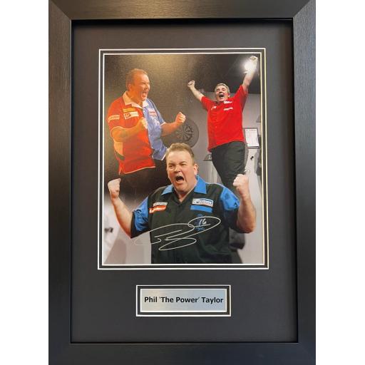 Phil Taylor Signed Photo Didplay