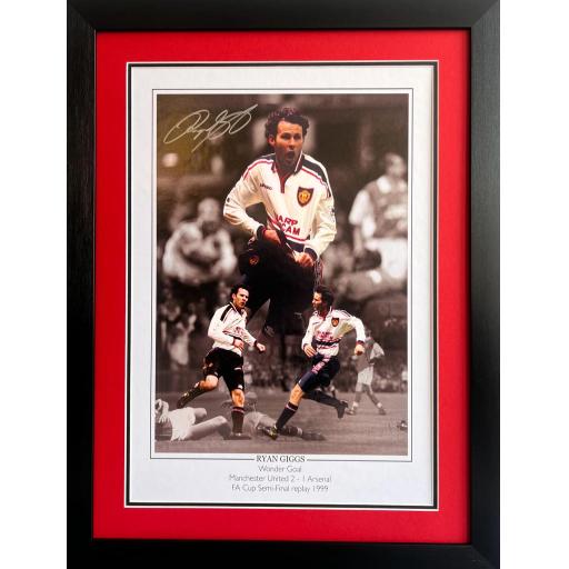 Ryan Giggs Manchester United Signed Photo Display