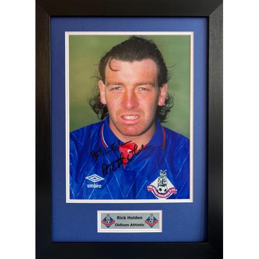 Rick Holden Oldham Athletic Signed Photo Display