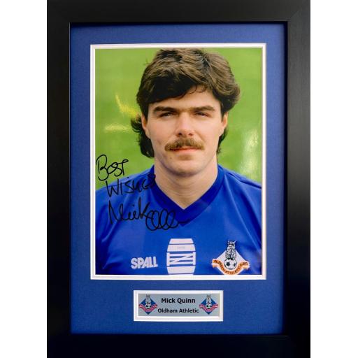 Signed Mick Oldham Athletic Photo Disolay