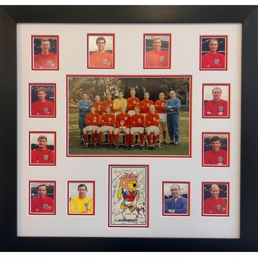 England 1966 signed starting XI & manager