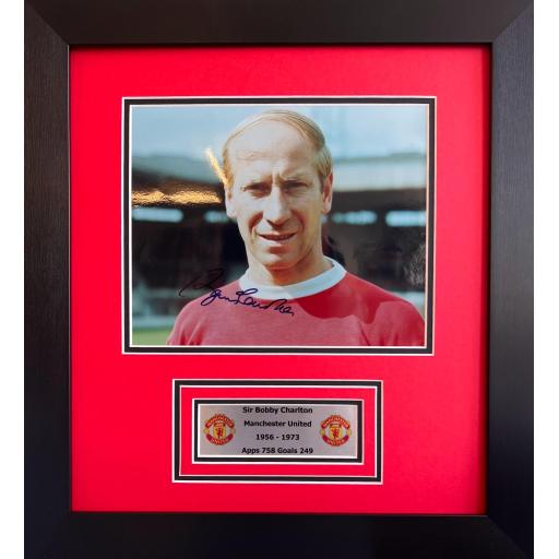 Bobby Charlton Manchester United Signed Photo