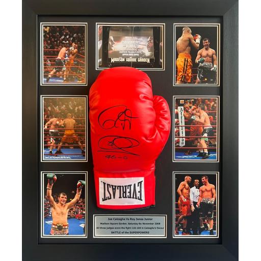 Joe Calzaghe & Roy Jones Junior Signed Glove