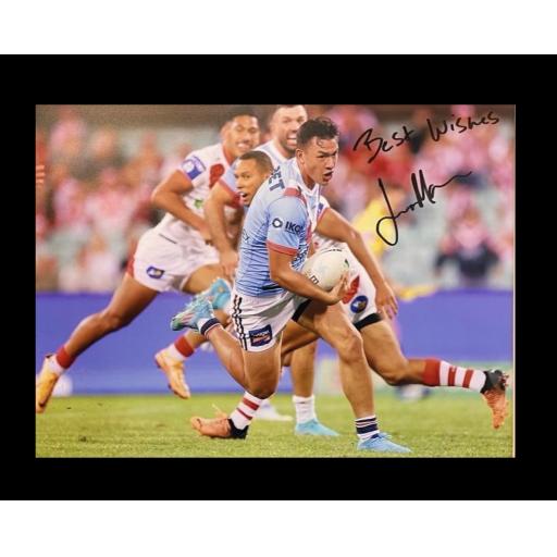 Joseph Manu Sydney Roosters signed photo